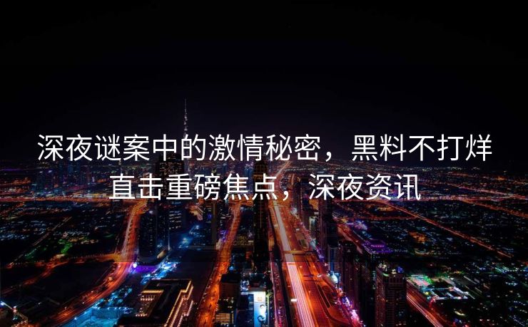 深夜谜案中的激情秘密，黑料不打烊直击重磅焦点，深夜资讯