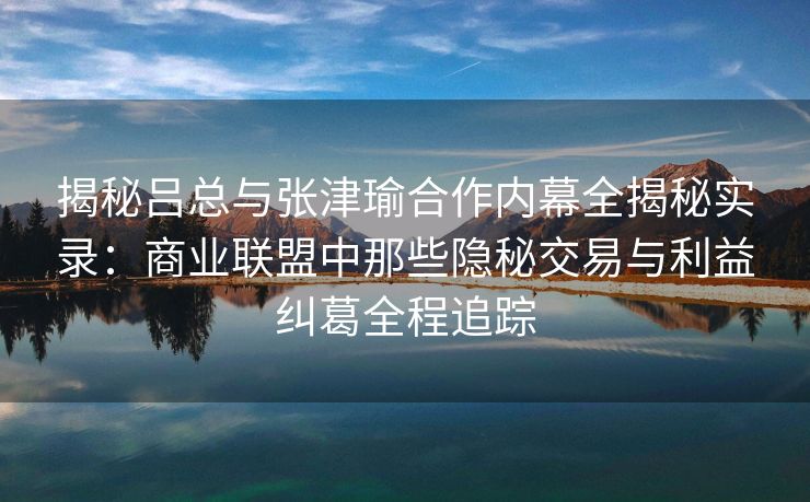 揭秘吕总与张津瑜合作内幕全揭秘实录：商业联盟中那些隐秘交易与利益纠葛全程追踪